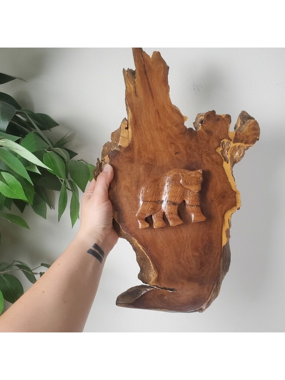 Wooden Bear Wall Art Indonesia